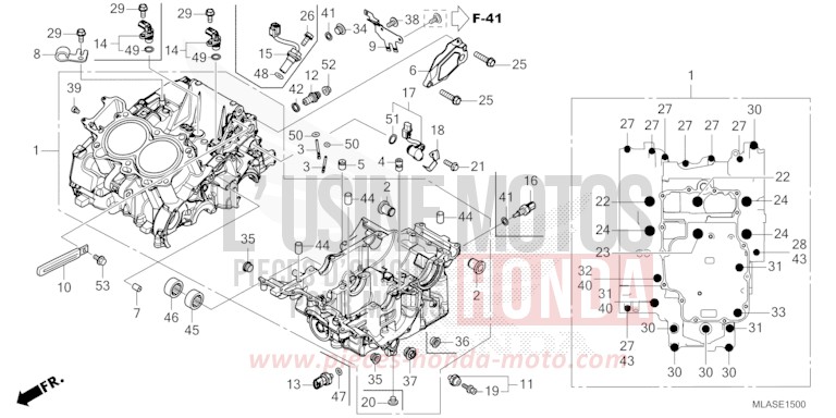 CRANKCASE for CMX 1100 "Rebel" IRIDIUM GRAY METALLIC (NHC65) from 2025